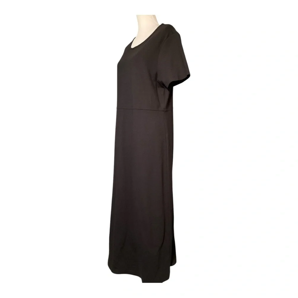 L.L. Bean‎ Black Maxi Dress Size L NWT